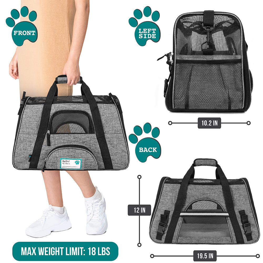 OpulentPaws™ - Heather Tote Bag Pet Carrier