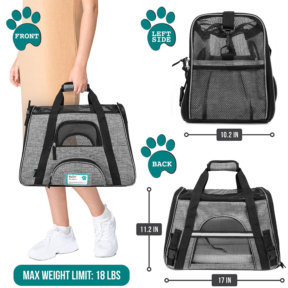 OpulentPaws™ - Heather Tote Bag Pet Carrier