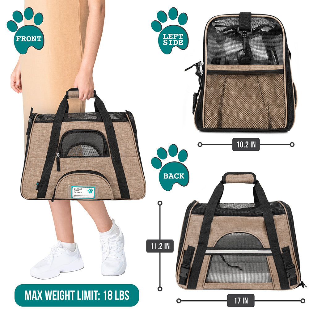 OpulentPaws™ - Heather Tote Bag Pet Carrier